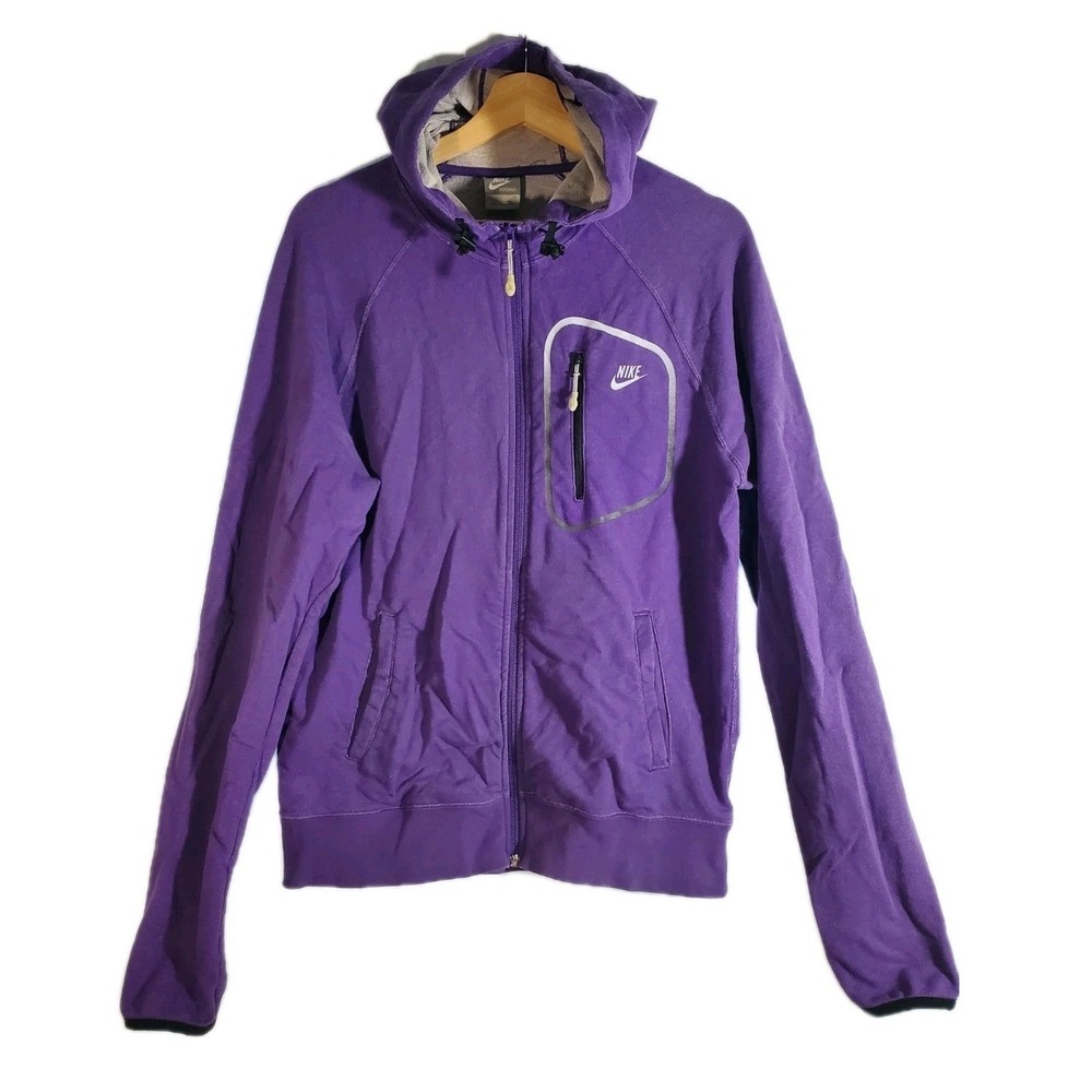 Nike Sportswear Purple Zip Hoodie S Y2K Sporty